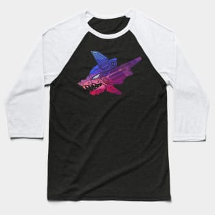 Mecha Robot Wolf | Head Full of Clouds Baseball T-Shirt